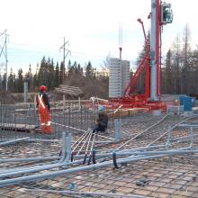 Placing Rebar for a Concrete Slab Pour