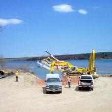 Under Water Yard Pipe Excavation