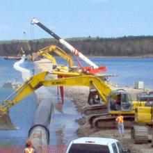Under Water Yard Pipe Excavation 