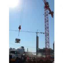 Tower Crane Carrying Concrete Bucket