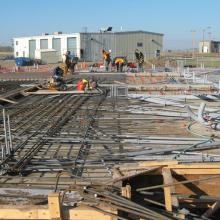 Rebar Installation for a concrete slab pour