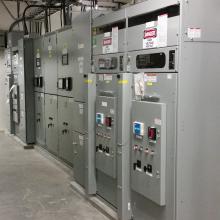 MCC Panel on housekeeping pad underneath cable tray