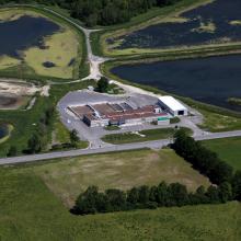 Aerial Overview of Mississippi Mills wastewater treatment plant
