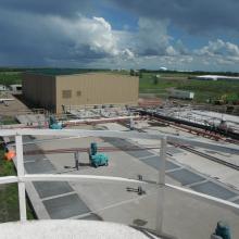 Roof slab of buried tanks