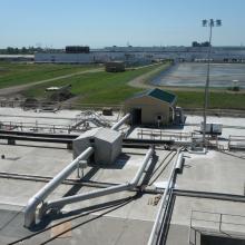 process pipes installation on Roof slab of buried tanks