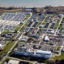 Aerial overview of Duffin Creek Water Pollution Control Center