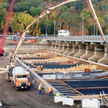 Concrete works for Timiskaming Ontario Dam