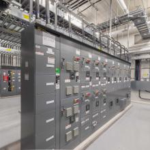 MCC on housekeeping pad within electrical room