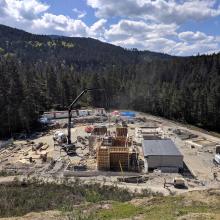 Aerial view of overall jobsite