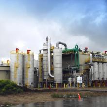 Roadside view of Integrated Grain Processors Cooperative Ethanol Plant