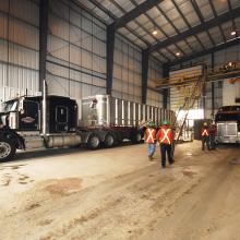 Truck loading bay