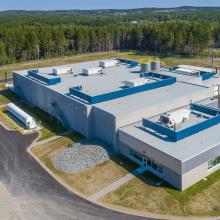 Aerial overview of building