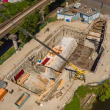 Aerial overview of jobsite