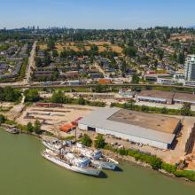 Aerial overview of jobsite and surroundings