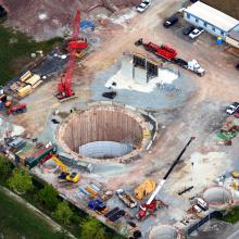 Aerial Overview of Britannia Pumping Station Foundation