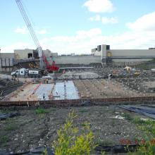  Crane and Bucket Concreting for Bioreactors and Blower Building slab