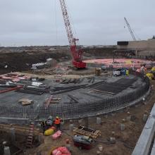Construction of two Secondary Clarifier concrete structures