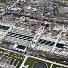 Aerial overview of Duffin Creek Water Pollution Control Center