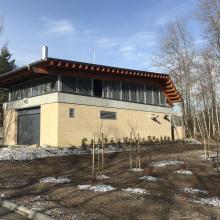 New Landscaping surrounding pump station
