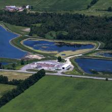 Aerial Overview of Mississippi Mills wastewater treatment plant