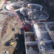 Aerial Overview of construction for Nanaimo Wastewater Treatment Plant