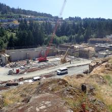 Hilltop Overview of construction for Nanaimo Wastewater Treatment Plant