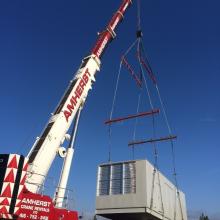 Crane lifting transformer for install