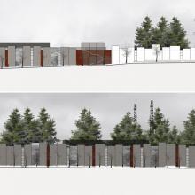 Artistic rendering of construction elevations to be complete